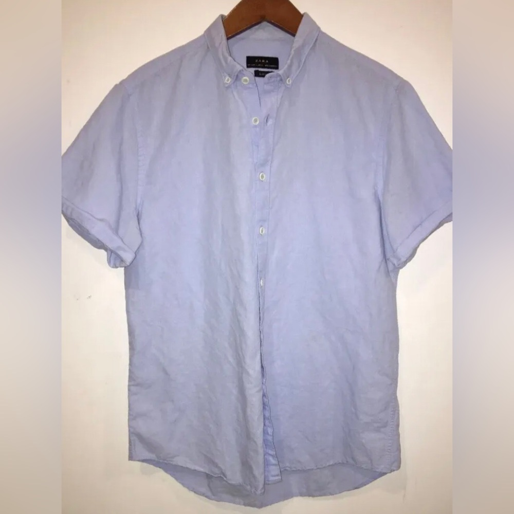 ZARA Men’s Large Slim Fit S/S button-down shirt